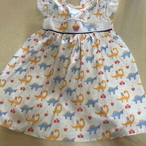 Marie Nicole dinosaur birthday dress